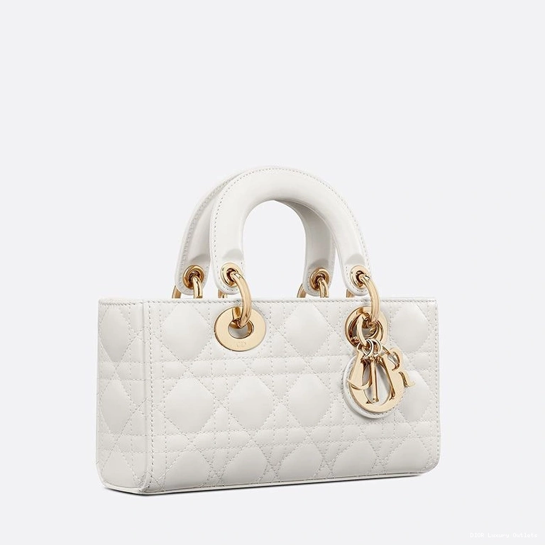 Cheap D-Joy Cannage Lady Lambskin Bag White Small 0808 Luxury